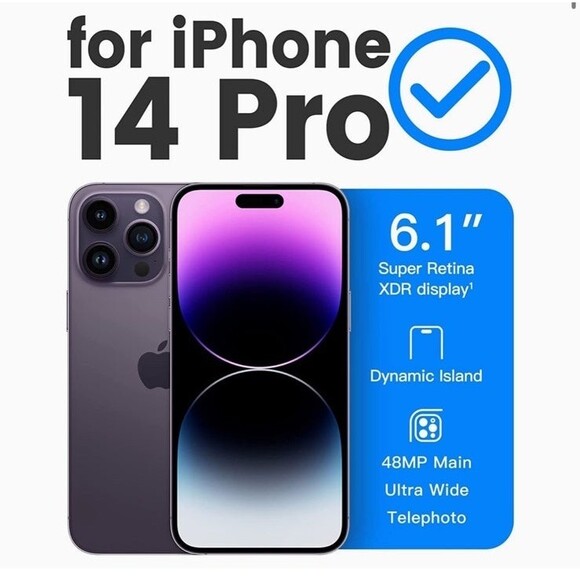 iPhone 14 Pro Case 2 Apple Not-Yellowing 15FT M Grade Drop Protection B2 - Picture 5 of 6